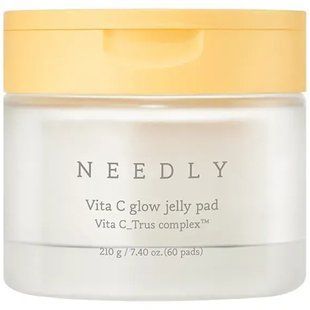 Зволожувальні тонер-педи для сяйва шкіри Needly Vita C Glow Jelly Pad, 60 шт 8809455422472 Купити в Україні