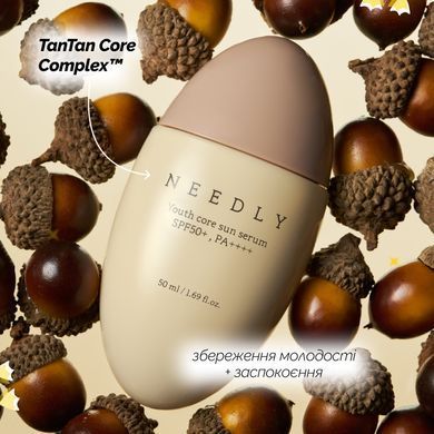 Сонцезахисна крем-сироватка потрійної дії Needly Youth Core Sun Serum SPF 50+ PA++++ , 50 мл 8809455423660 Купити в Україні